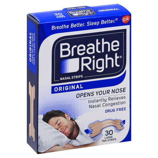 Breathe Right Nasal Strips Tan - Large
