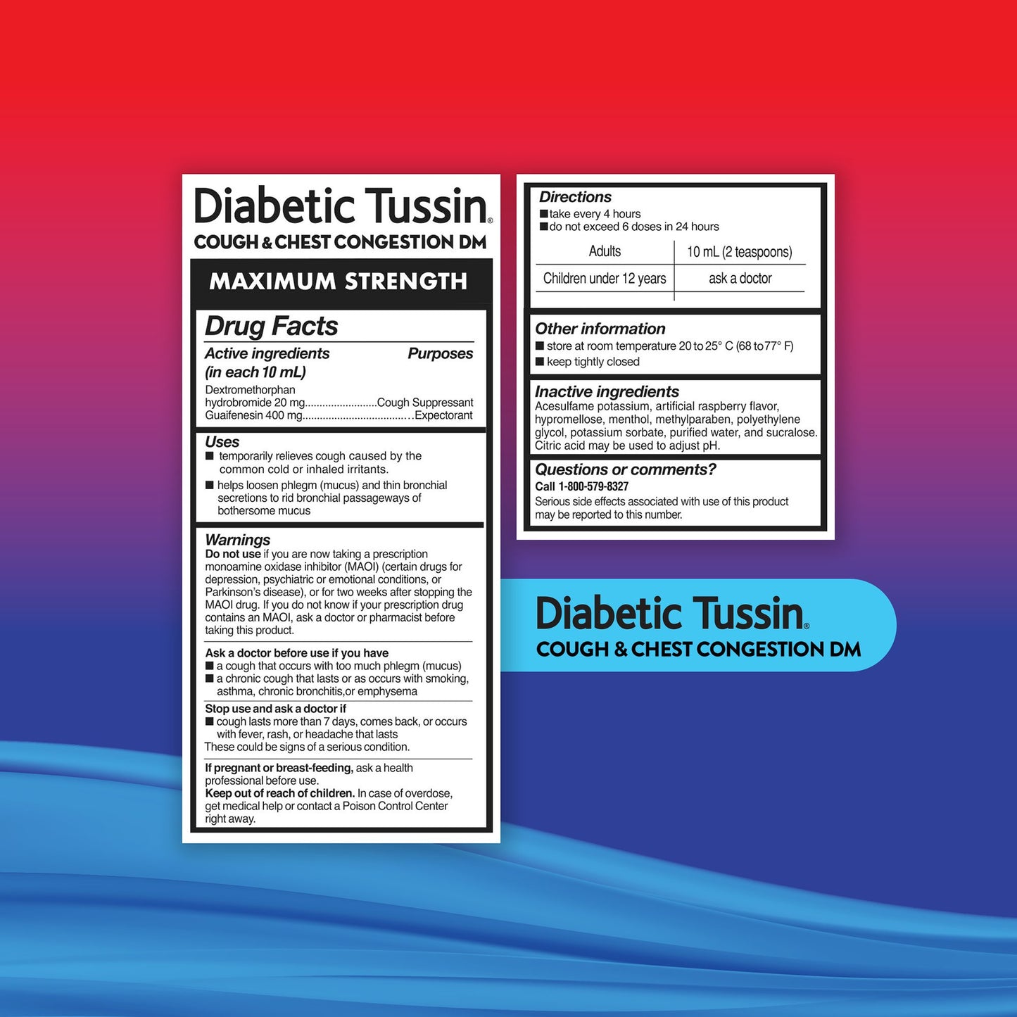 Diabetic Tussin Maximum Strength Cough & Chest DM - Berry