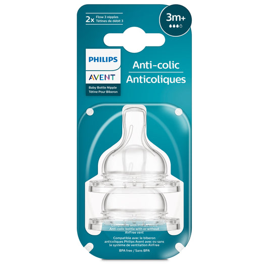 Avent Medium Flow Nipples - 3M+