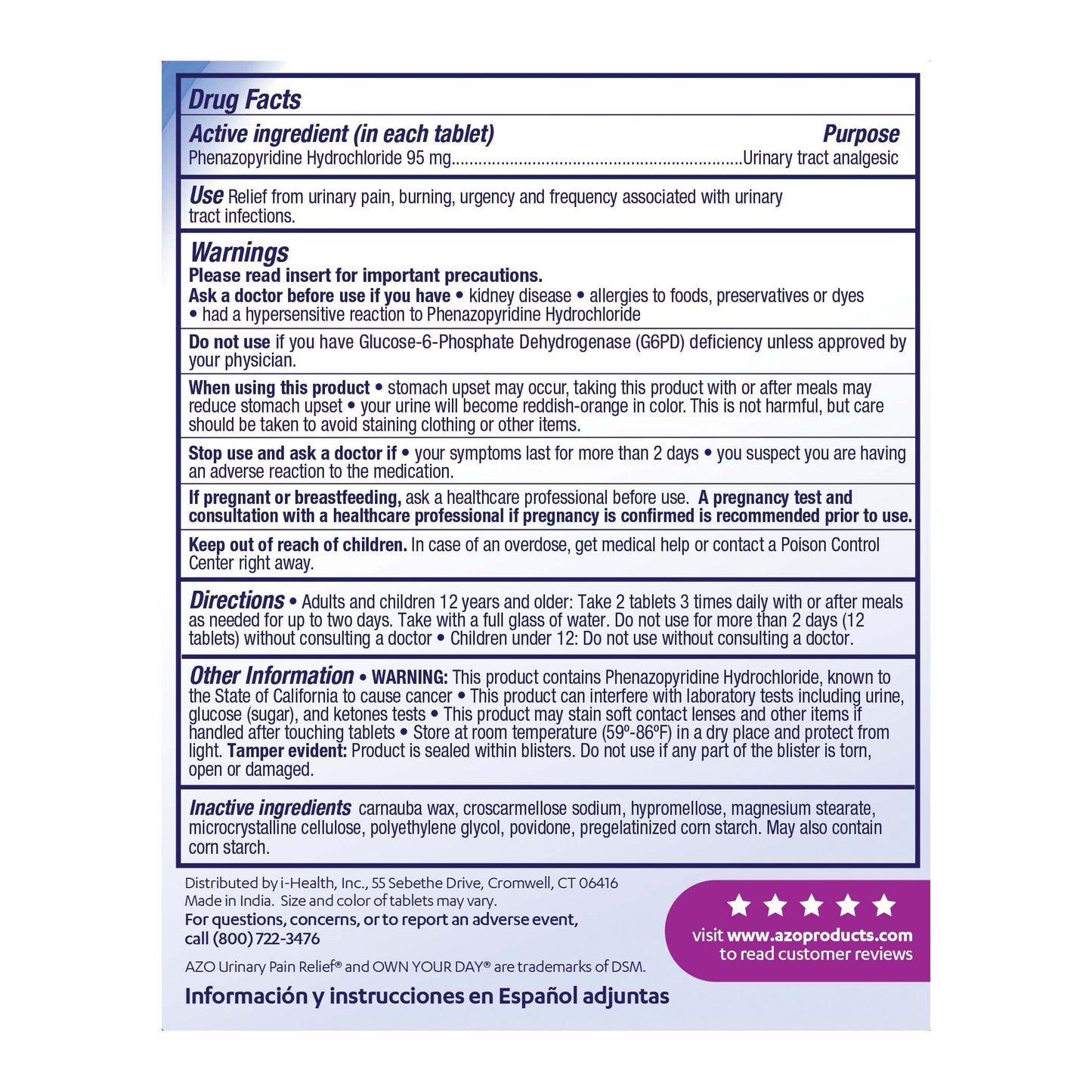 Azo Urinary Pain Relief