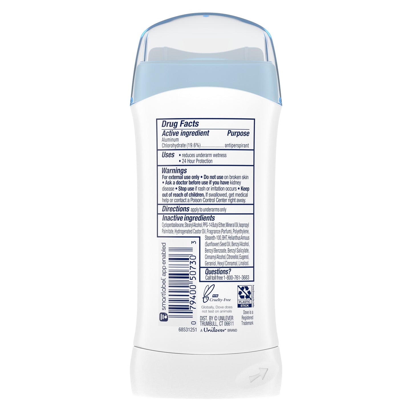 Dove Invisible Solid Antiperspirant Deodorant - Original Clean