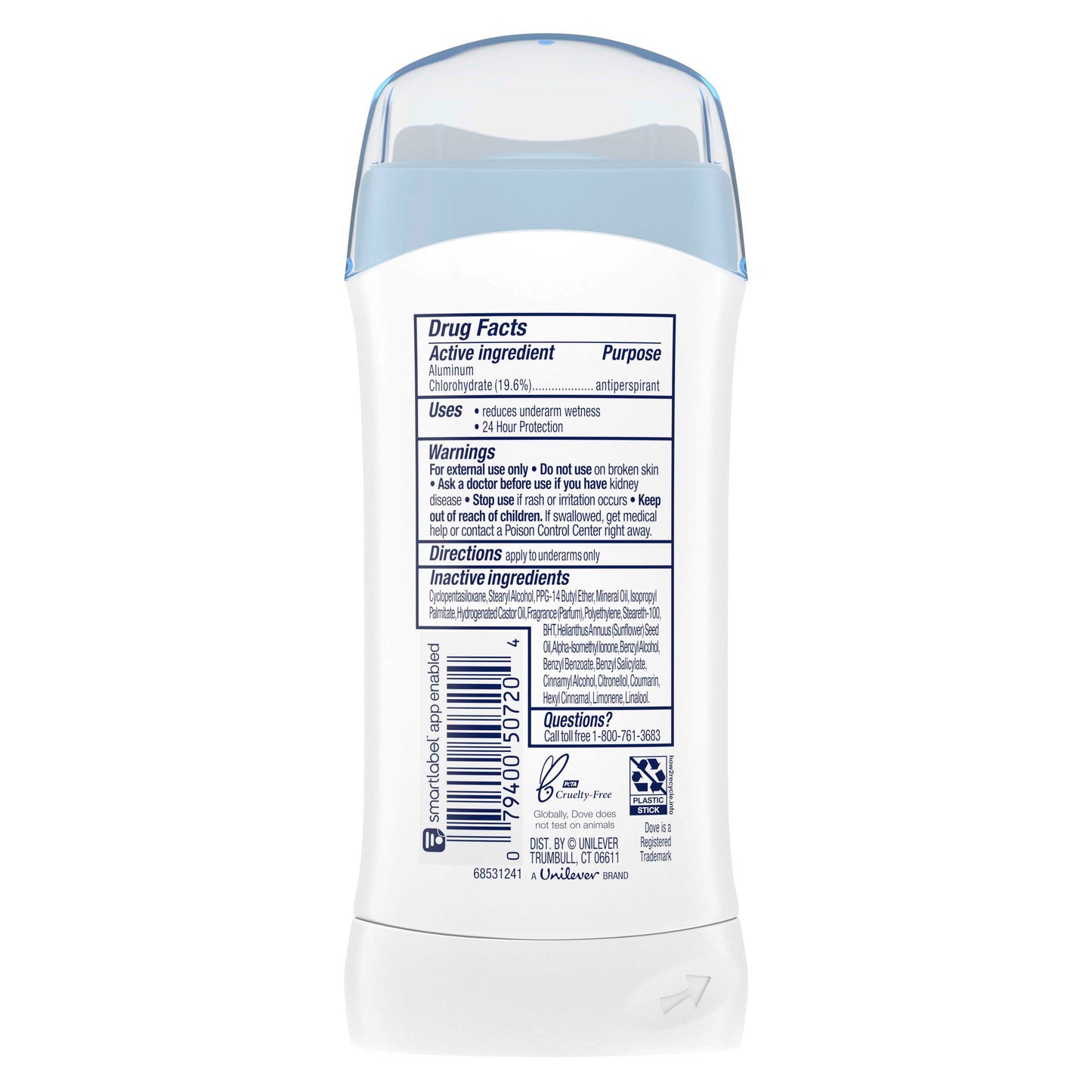 Dove Invisible Solid Antiperspirant Deodorant - Powder