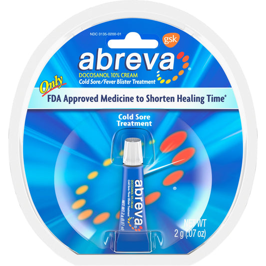 Abreva 10% Docosanol Cold Sore Treatment, Treats Your Fever Blister in 2.5 Days