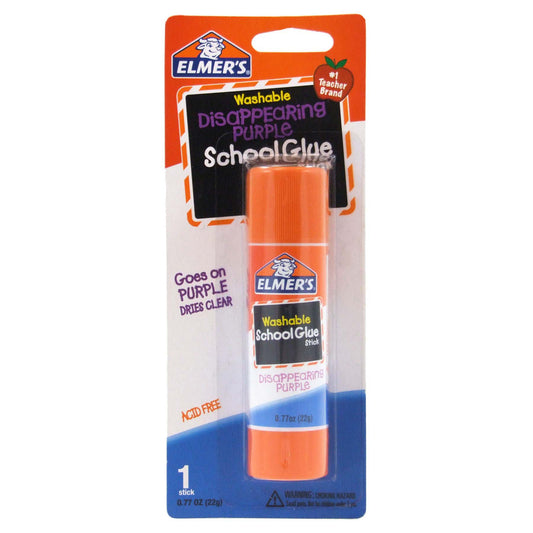 Elmer's Washable Disappearing Purple School Glue Stick