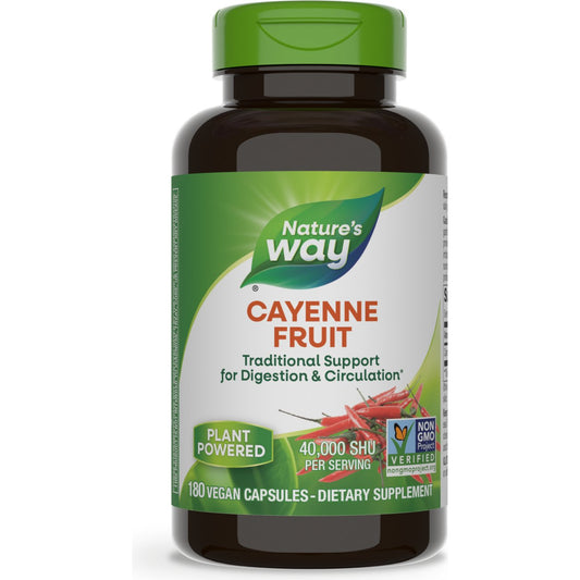 Nature's Way Cayenne Fruit Digestion & Circulation Support Capsules