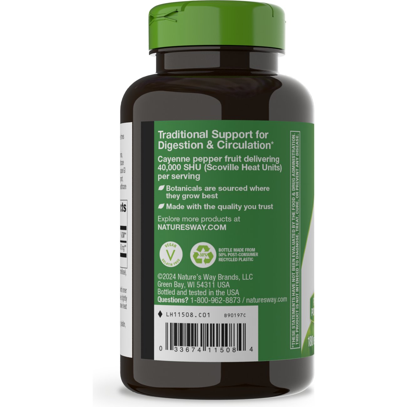 Nature's Way Cayenne Fruit Digestion & Circulation Support Capsules