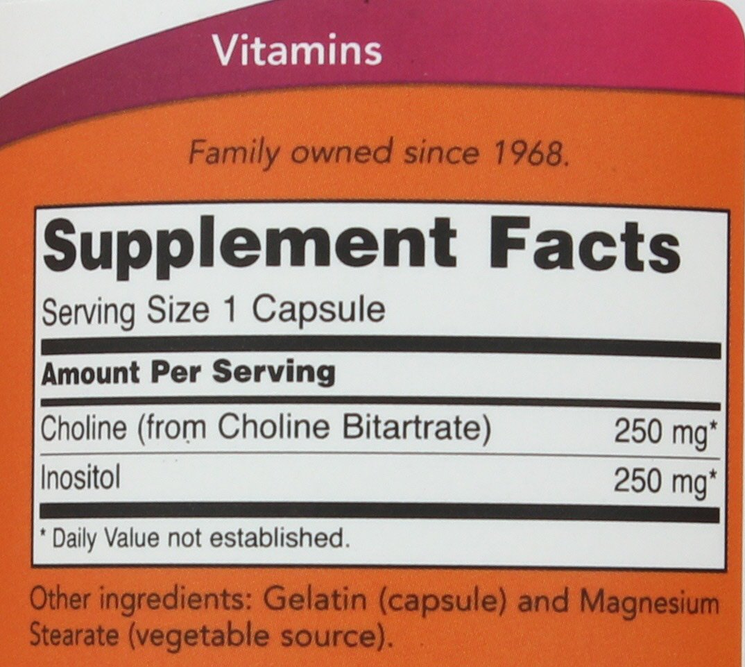 NOW Choline & Inositol Capsules