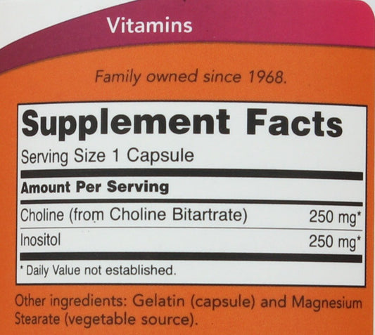 NOW Choline & Inositol Capsules
