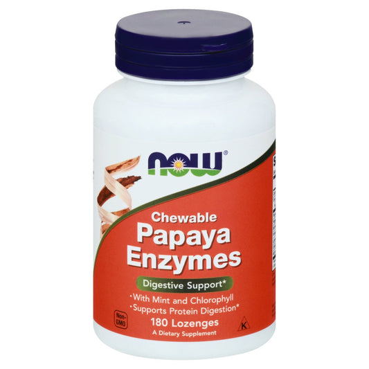 NOW Papaya Enzymes Chewable Lozenges