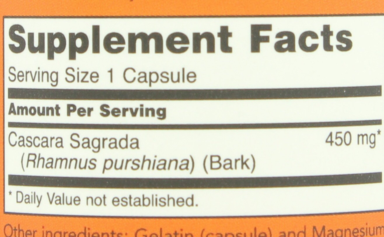 NOW Cascara Sagrada 450 mg Capsules