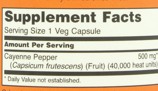 NOW Cayenne 500 mg Capsules