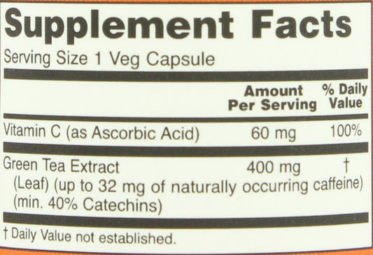 NOW Green Tea Extract 400 mg Veg Capsules