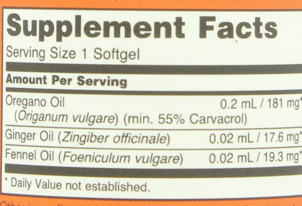 NOW Oregano Oil Softgels