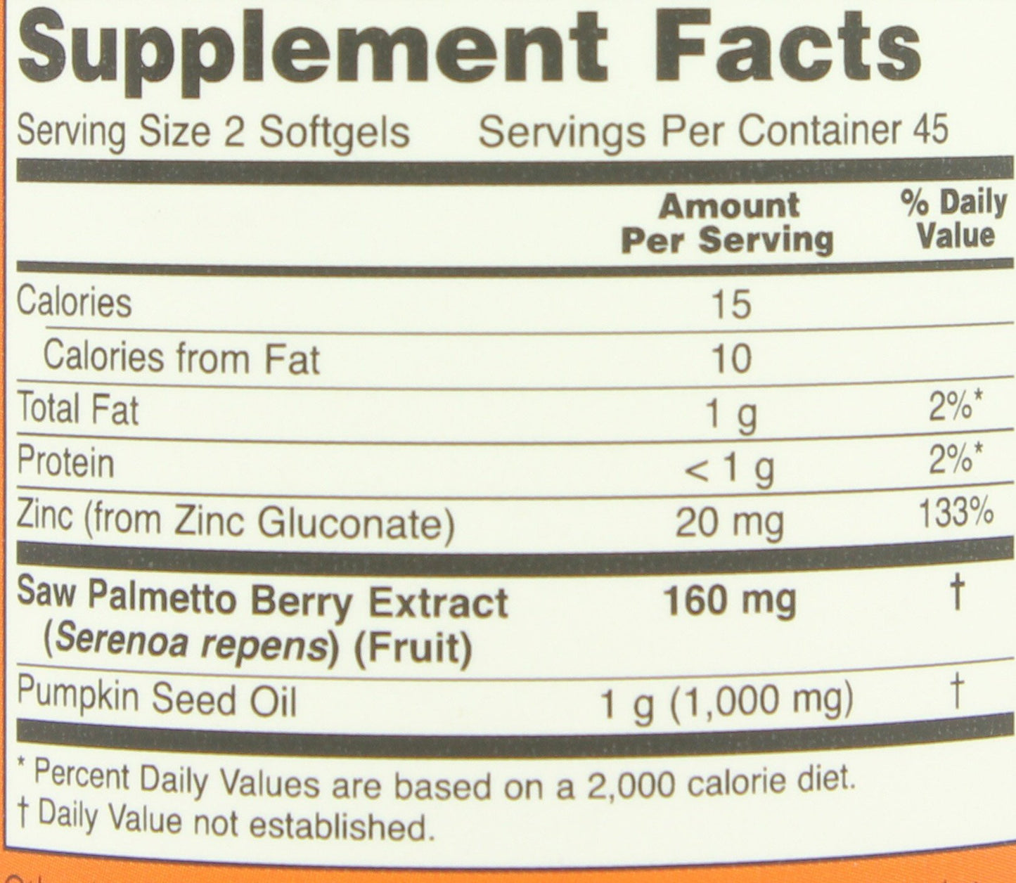 NOW Saw Palmetto Extract Softgels