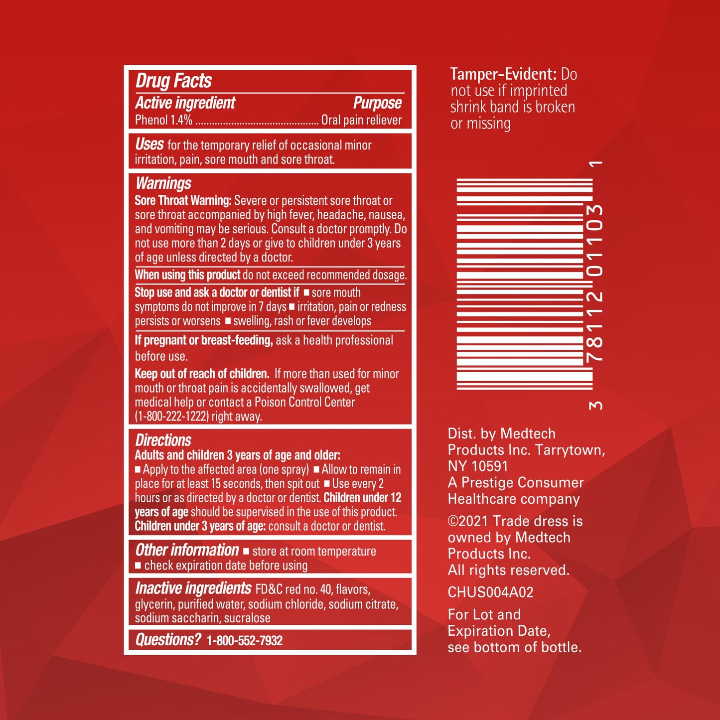 Chloraseptic Sore Throat Spray - Cherry