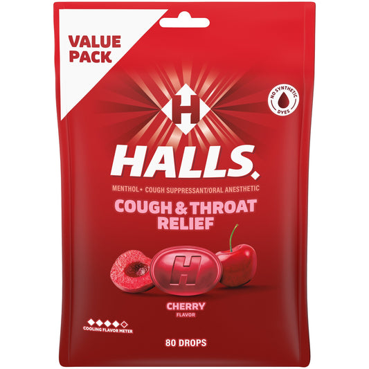 Halls Cherry Cough Drops
