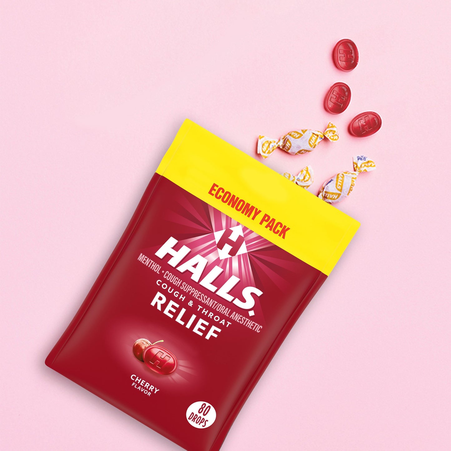 Halls Cherry Cough Drops