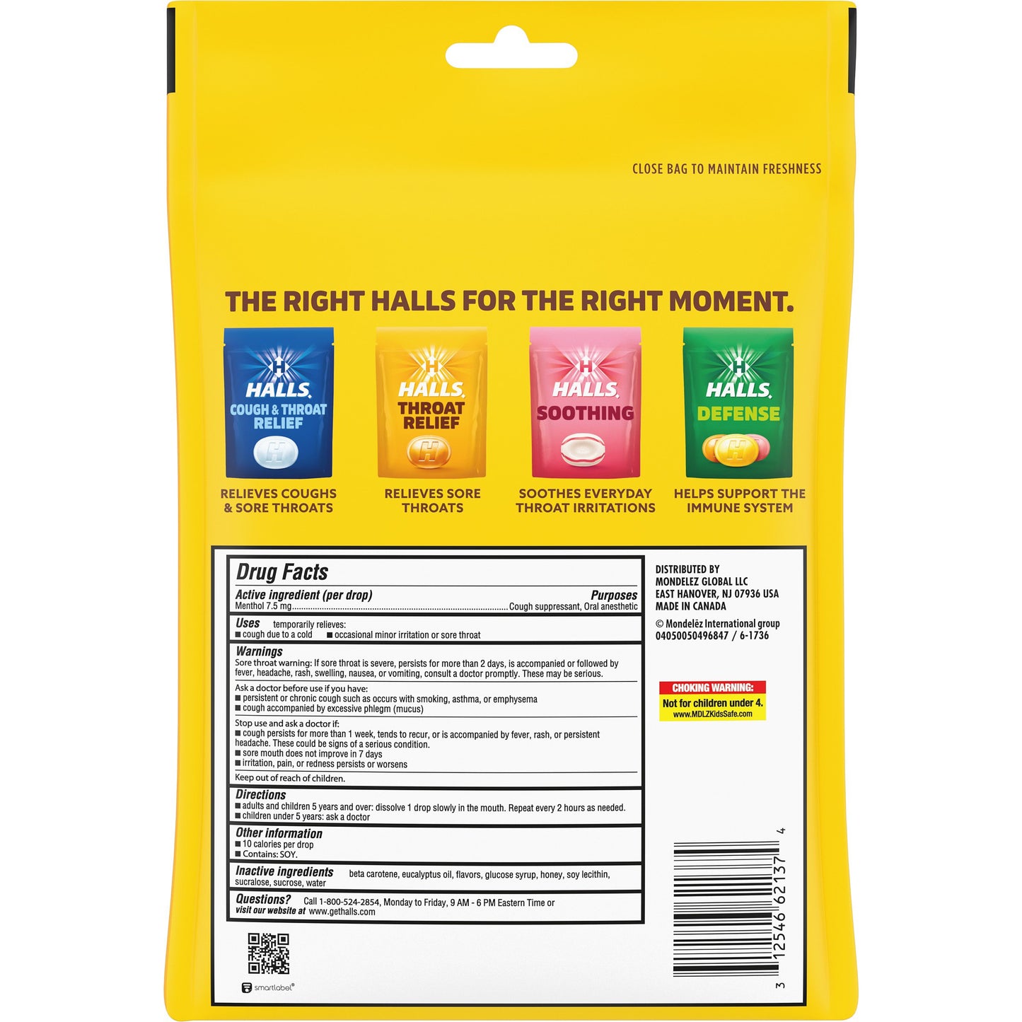 Halls Honey Lemon Cough Drops, Economy Pack
