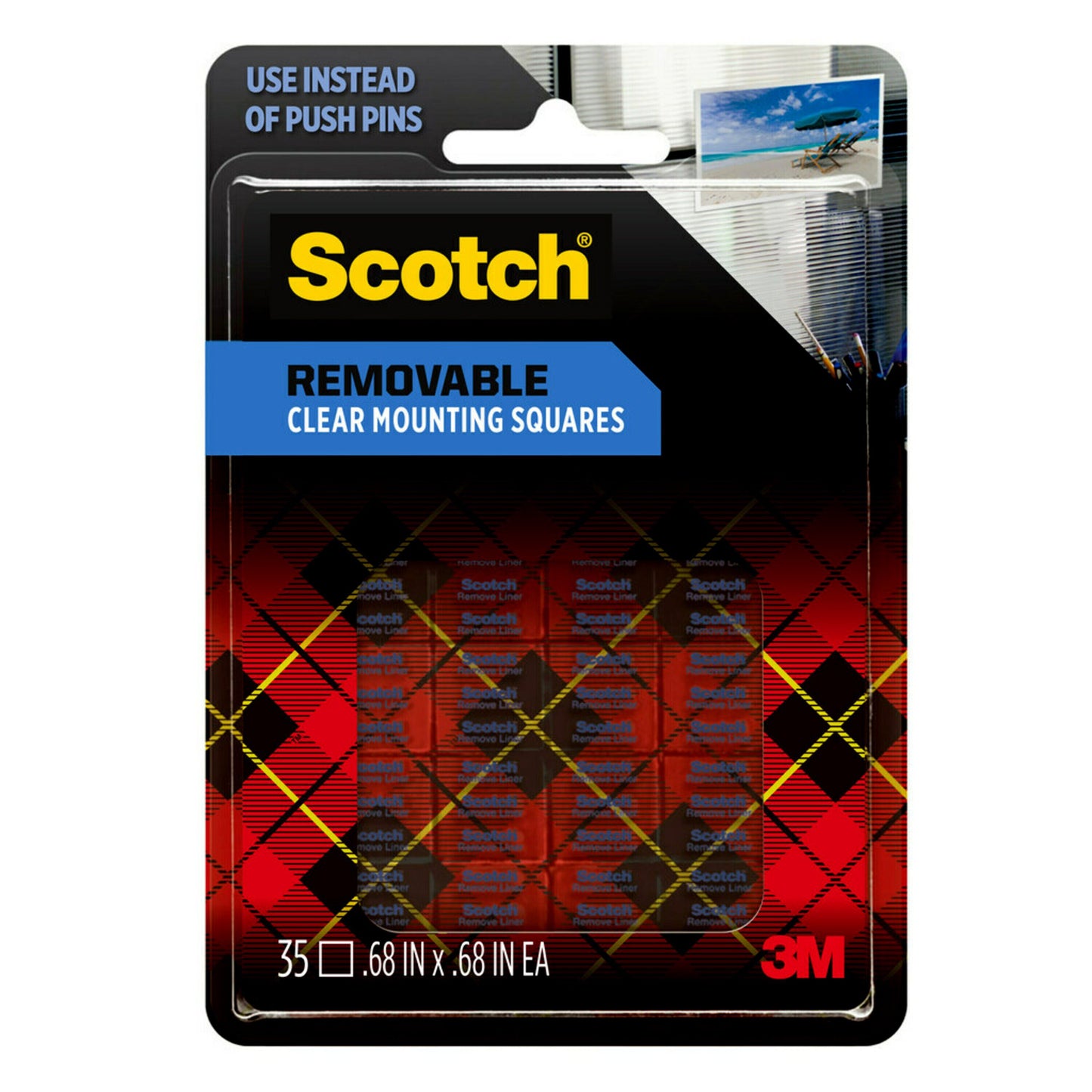 Scotch Removable Clear Mounting Squares