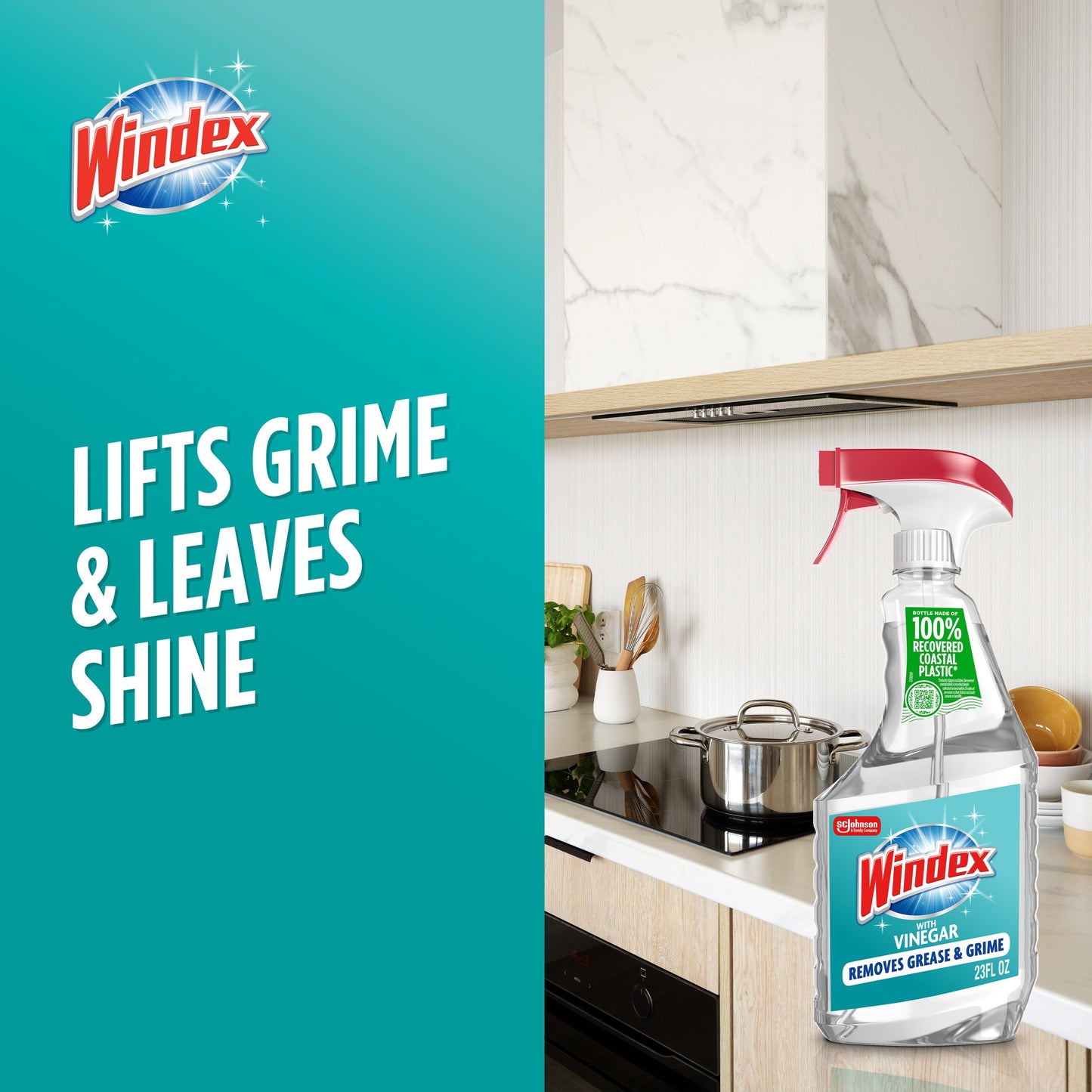 Windex with Vinegar Glass Cleaner Spray Bottle