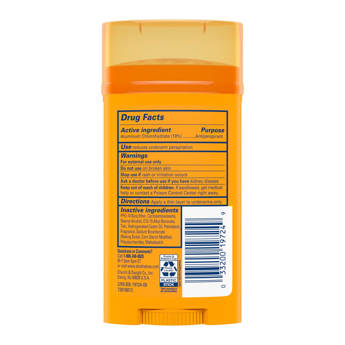 Arm & Hammer Fresh Ultra Max Deodorant Solid Wide Stick