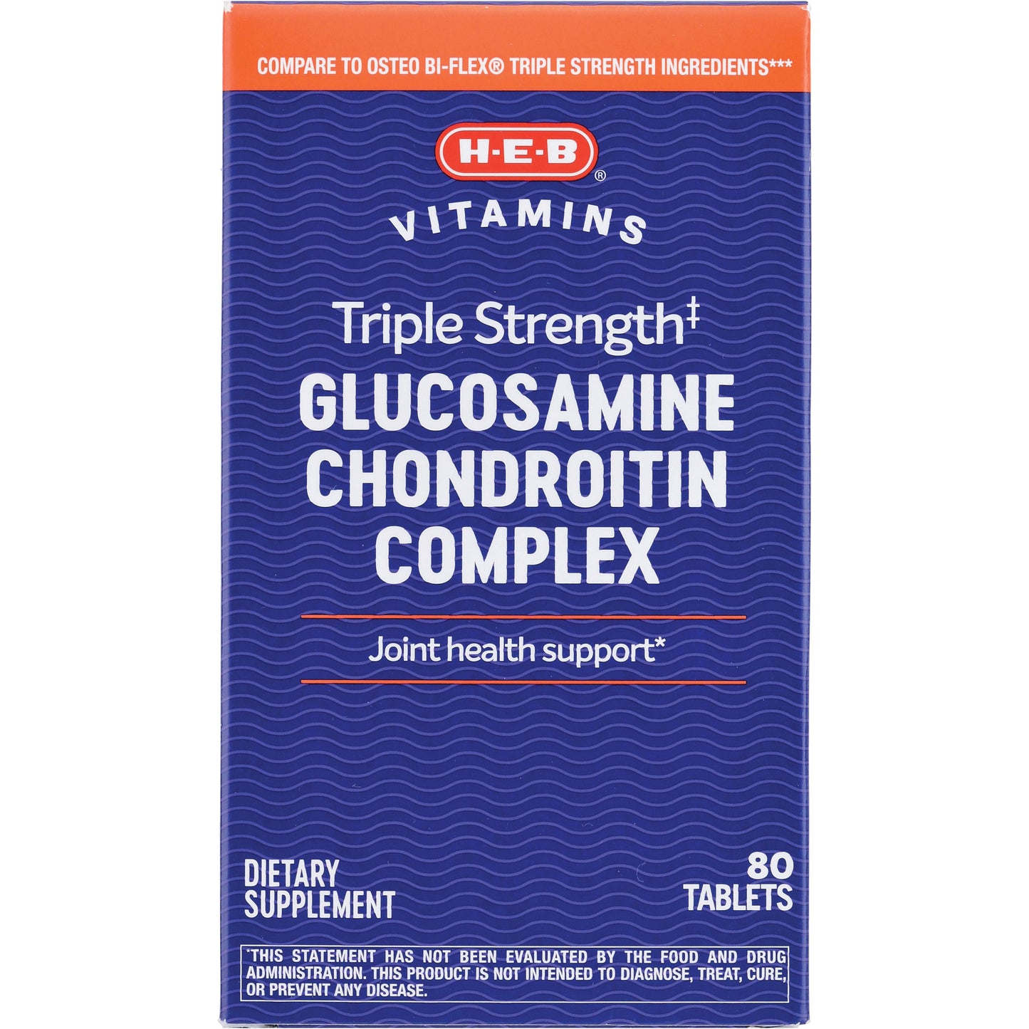 H-E-B Vitamins Triple Strength Glucosamine Chondroitin Complex Joint Health Tablets