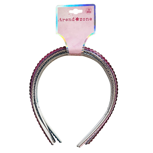 Trend Zone Faceted Jelly Plastic Hair Headbands