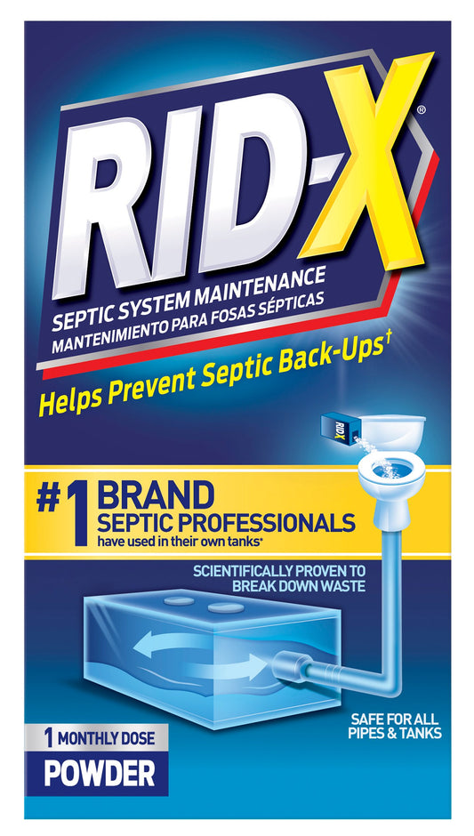 RID-X Septic Tank Treatment, 1 Month Supply Of Powder