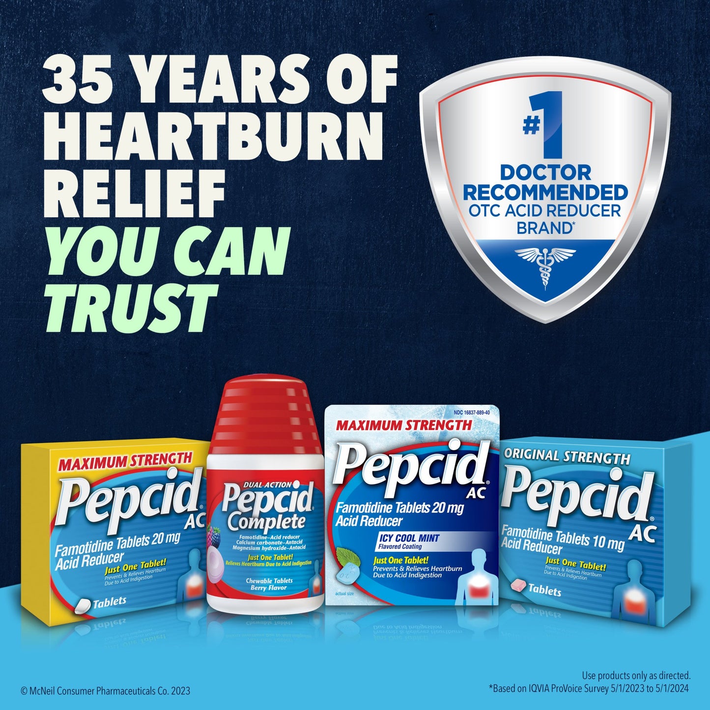 Pepcid Complete Acid Reducer + Antacid Chewable Tablets - Berry
