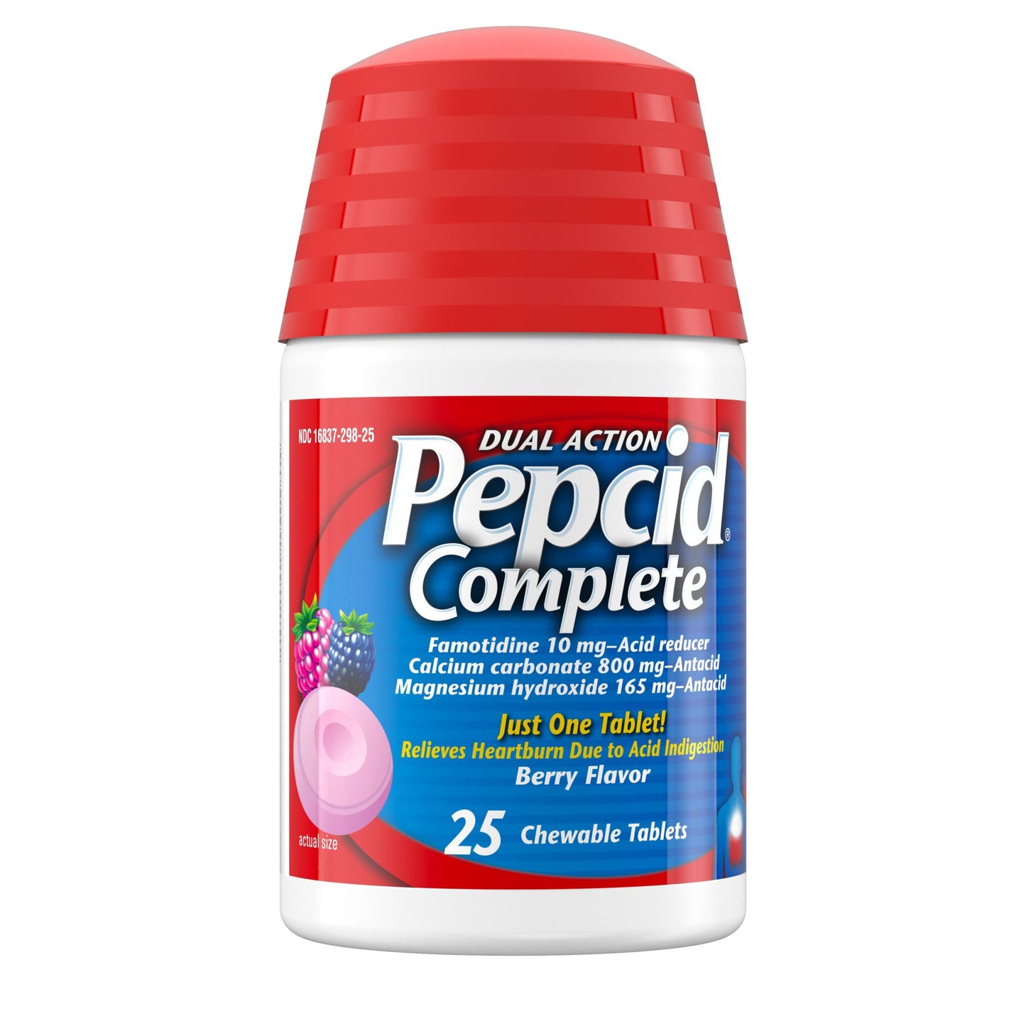Pepcid Complete Acid Reducer + Antacid Chewable Tablets - Berry