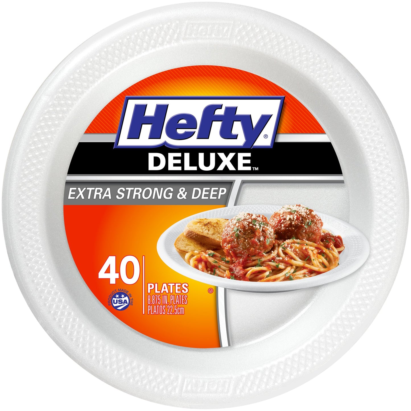 Hefty Deluxe Extra Strong and Deep 9 in Round Foam Plates