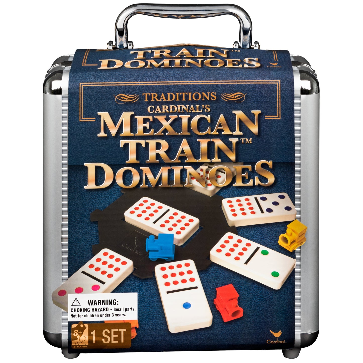 Cardinal Industries Mexican Train Dominoes Set in Carry Case