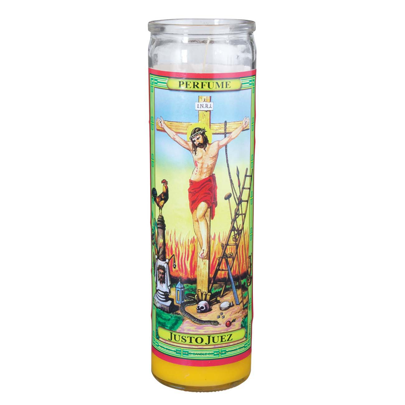 Reed Candle Justo Juez Perfume Scented Religious Candle - Orange Wax
