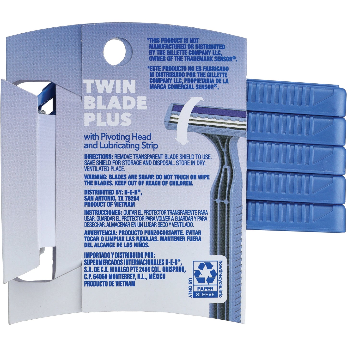 Hill Country Essentials Men's Twin Blade Plus with Pivoting Head Disposable Razors