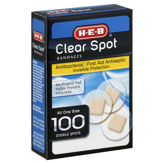 H-E-B Antibacterial Clear Spot Bandages