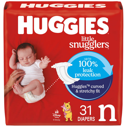 Huggies Little Snugglers Baby Diapers - Size Newborn (up to 10 lbs)