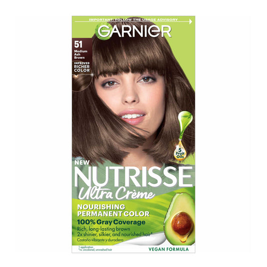 Garnier Nutrisse Nourishing Hair Color Creme - 51 Medium Ash Brown