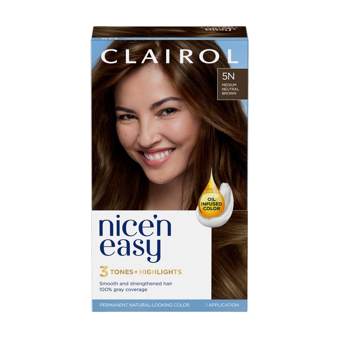 Clairol Nice 'N Easy Permanent Hair Color - 5 Medium Neutral Brown