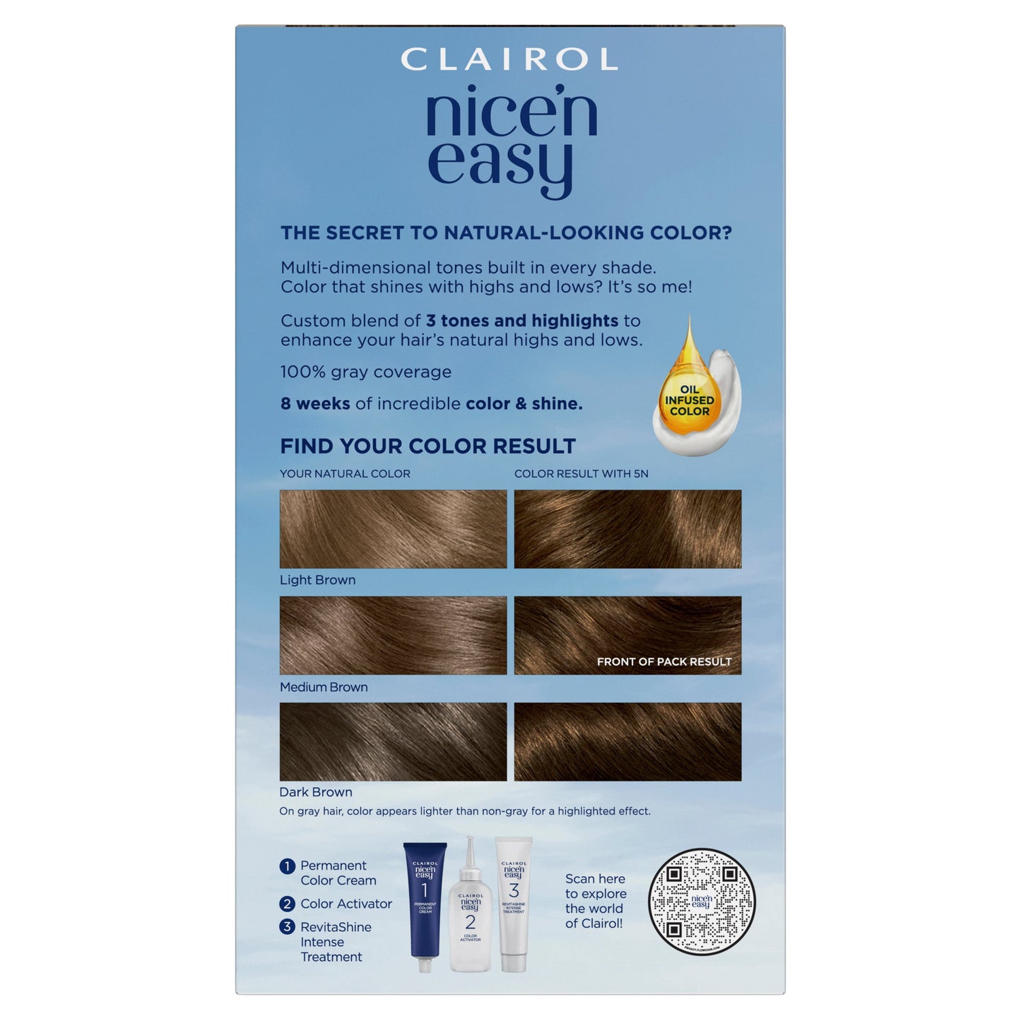 Clairol Nice 'N Easy Permanent Hair Color - 5 Medium Neutral Brown
