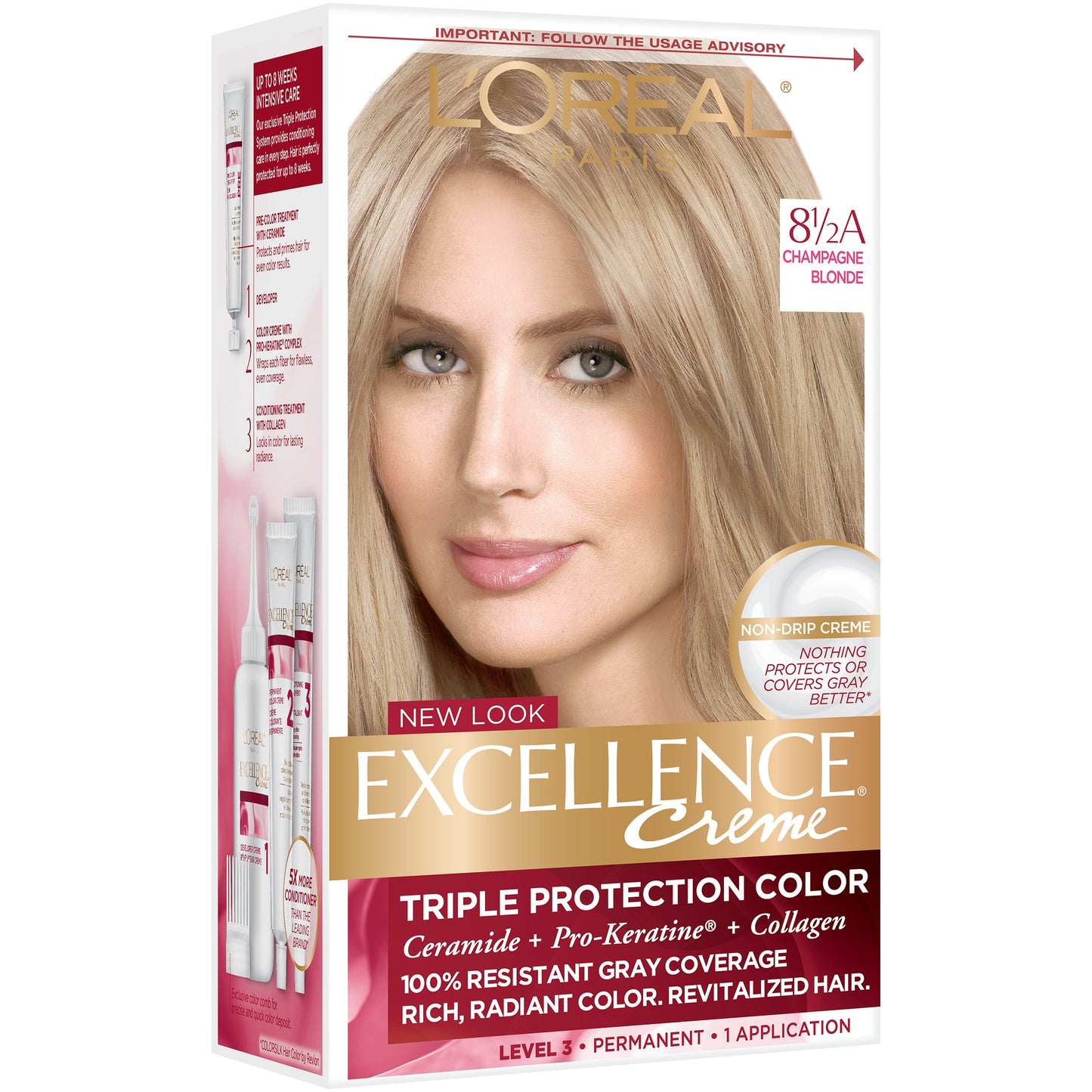 L'Oréal Paris Excellence Créme Permanent Hair Color, 8.5A Champagne Blonde