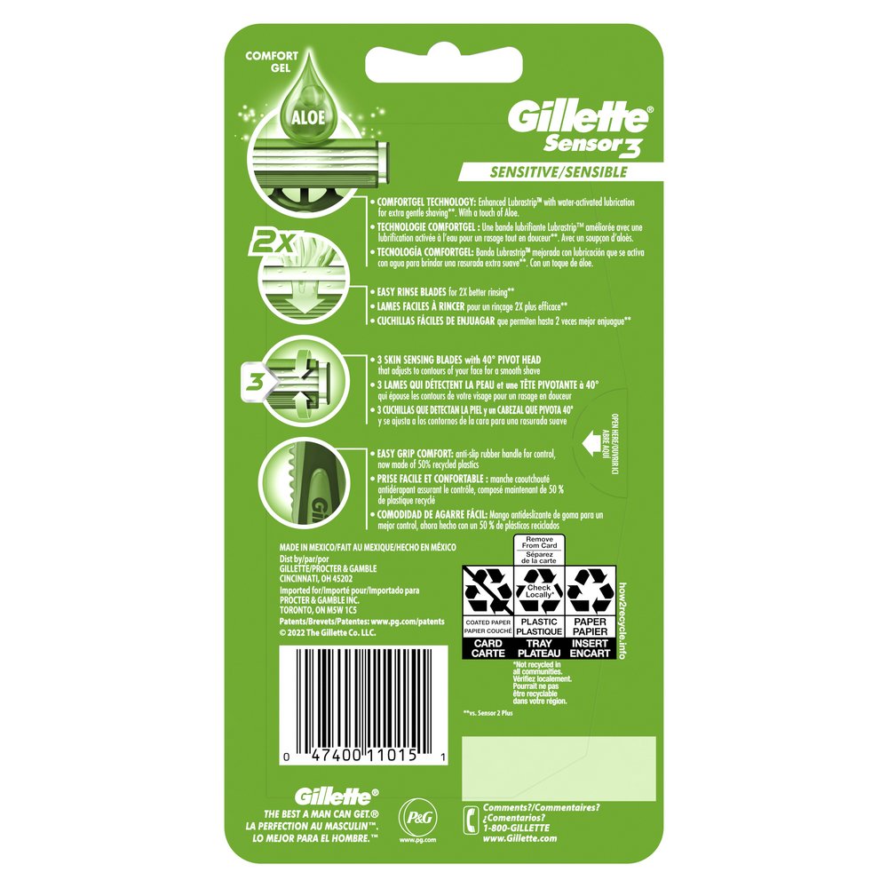 Gillette Sensor3 Sensitive Disposable Razors