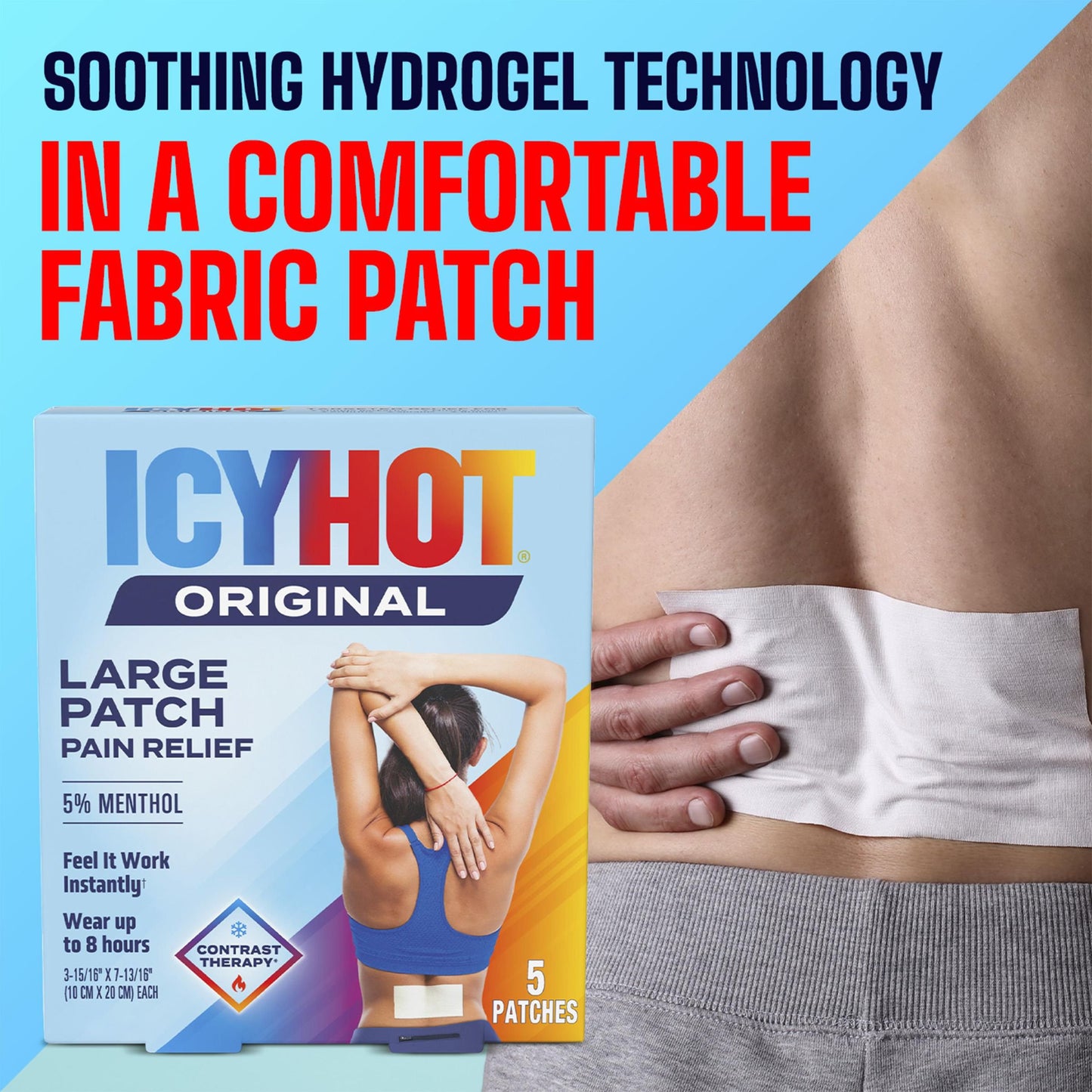 Icy Hot Medicated Topical Analgesic Back Patch