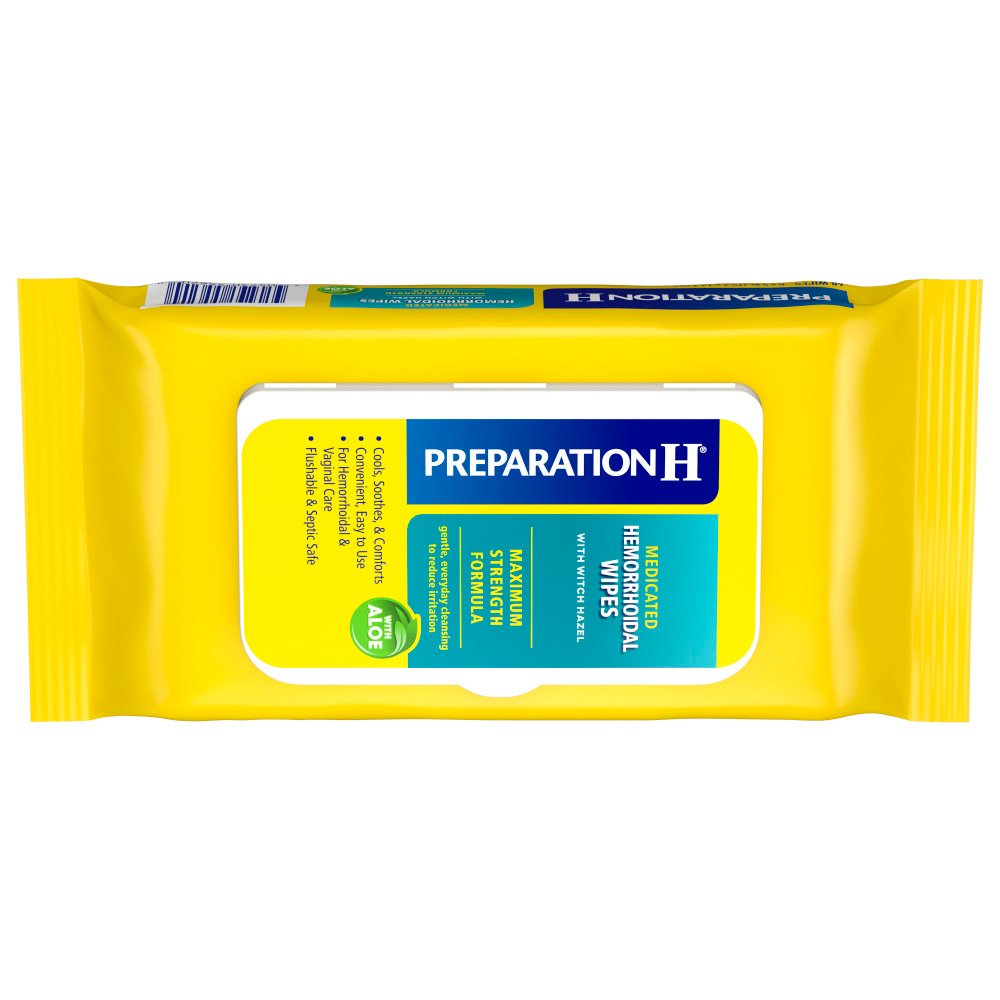 Preparation H Hemorrhoid Wipes with Witch Hazel for Skin Irritation Relief