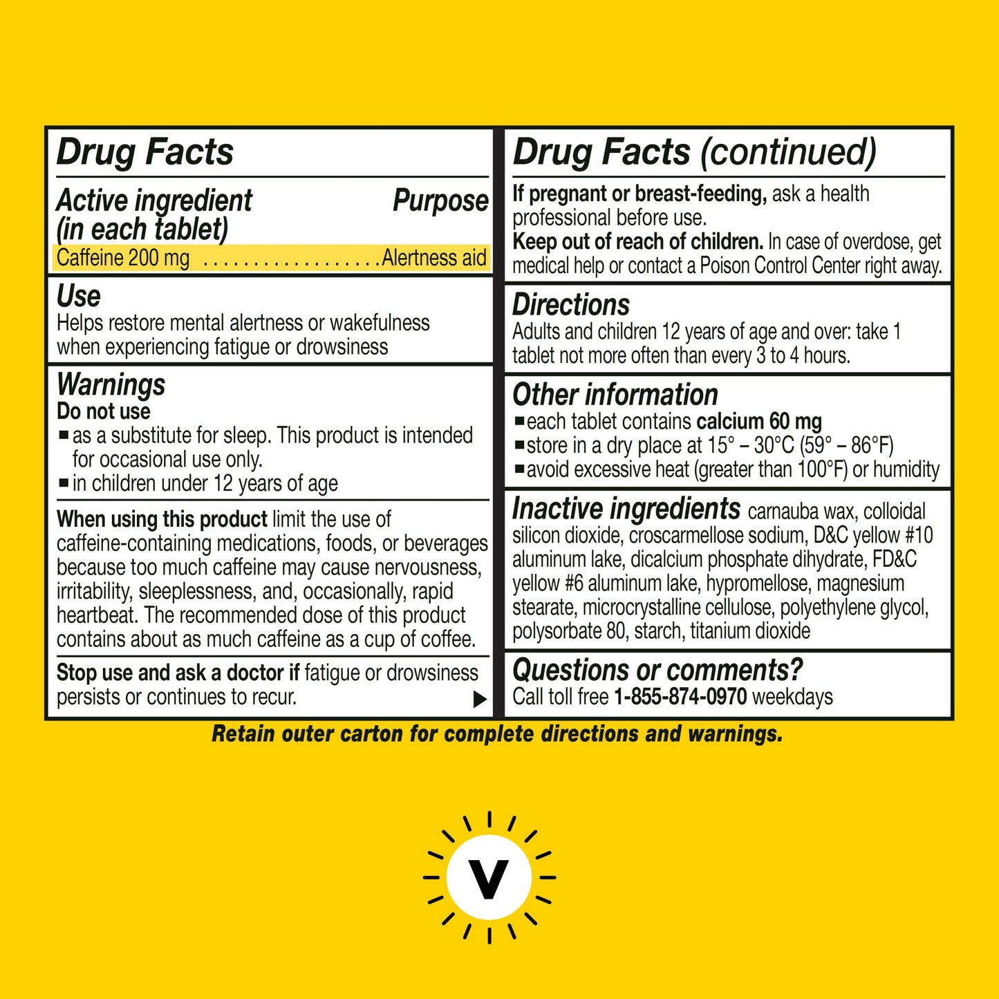 Vivarin Caffeine Alertness Aid Tablets - 200 mg