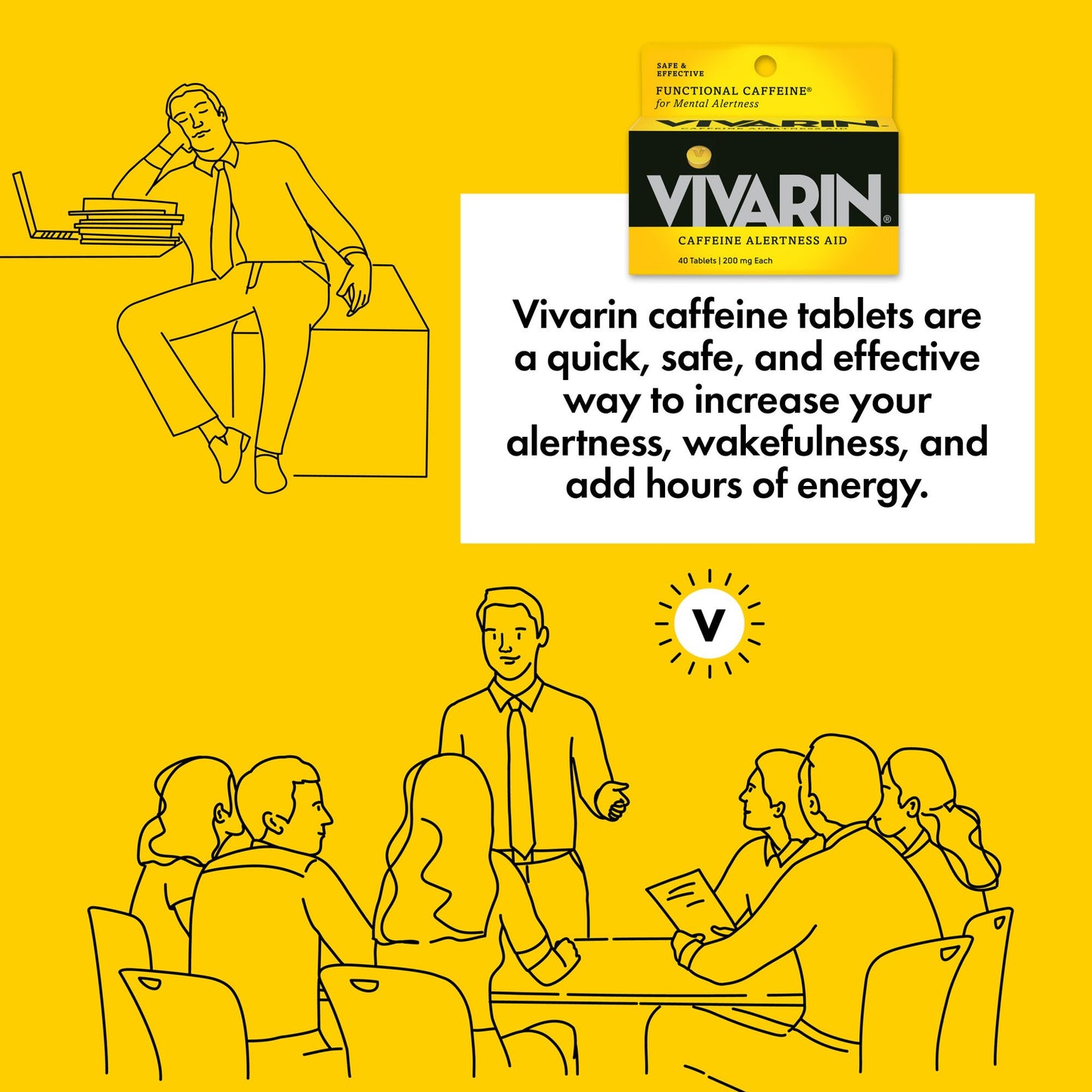 Vivarin Caffeine Alertness Aid Tablets - 200 mg