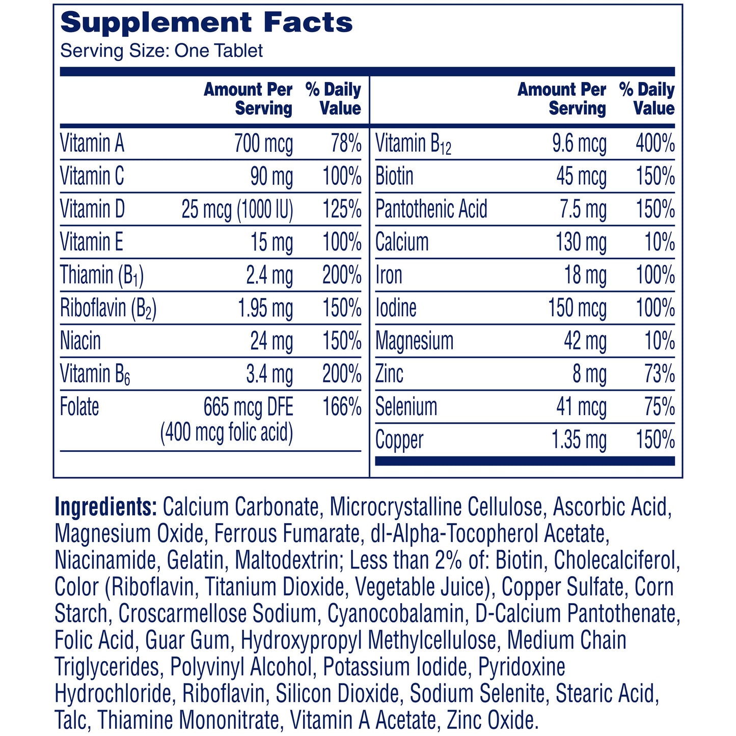 One A Day Women's Multivitamin Tablets