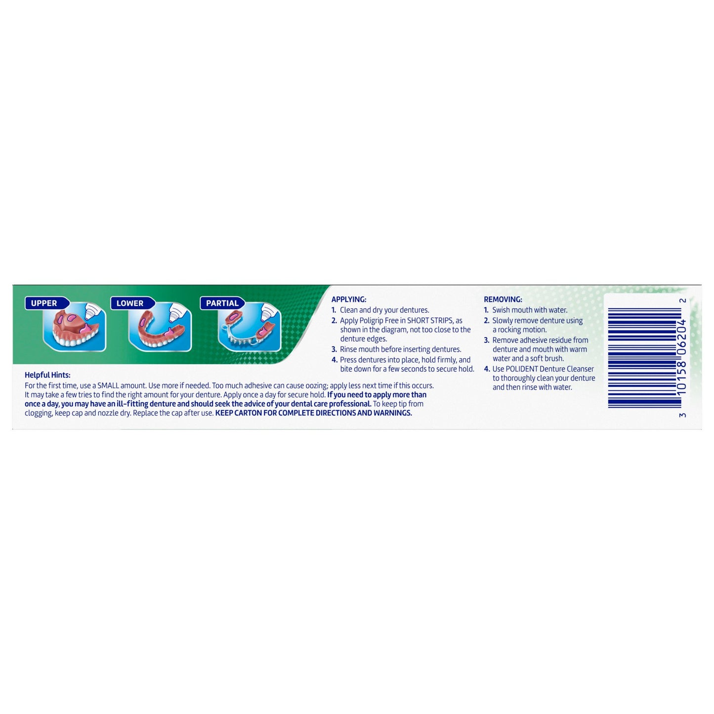 Super Poligrip Free, Zinc Free, Additive Free Denture Adhesive Cream