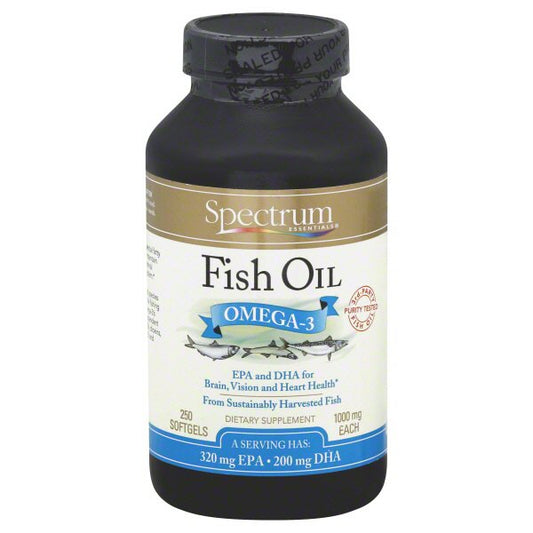 Spectrum Essentials Fish Oil Omega-3 1000mg Softgels