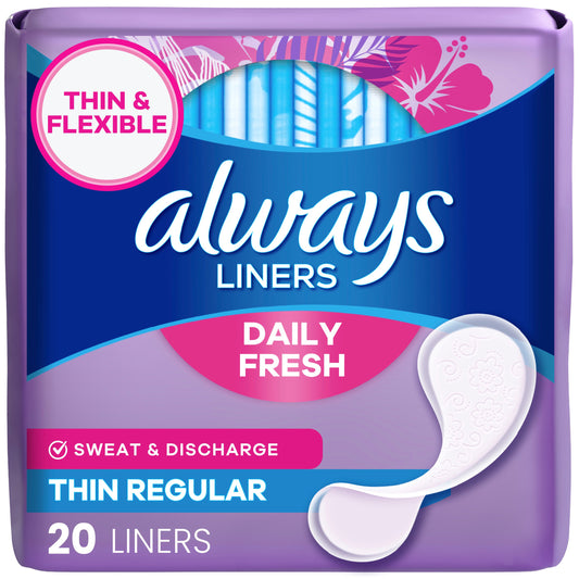 Always Travel Size Rapid Dry Thin Liners - Unscented