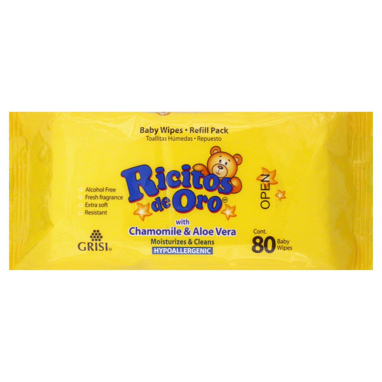 Ricitos de Oro Baby Wipes Refill Pack - Chamomile & Aloe Vera